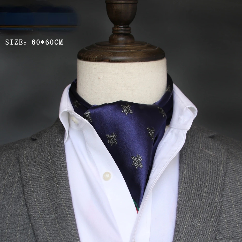 Silk Neck Scarf - British Men's Silk Scarf Small Square