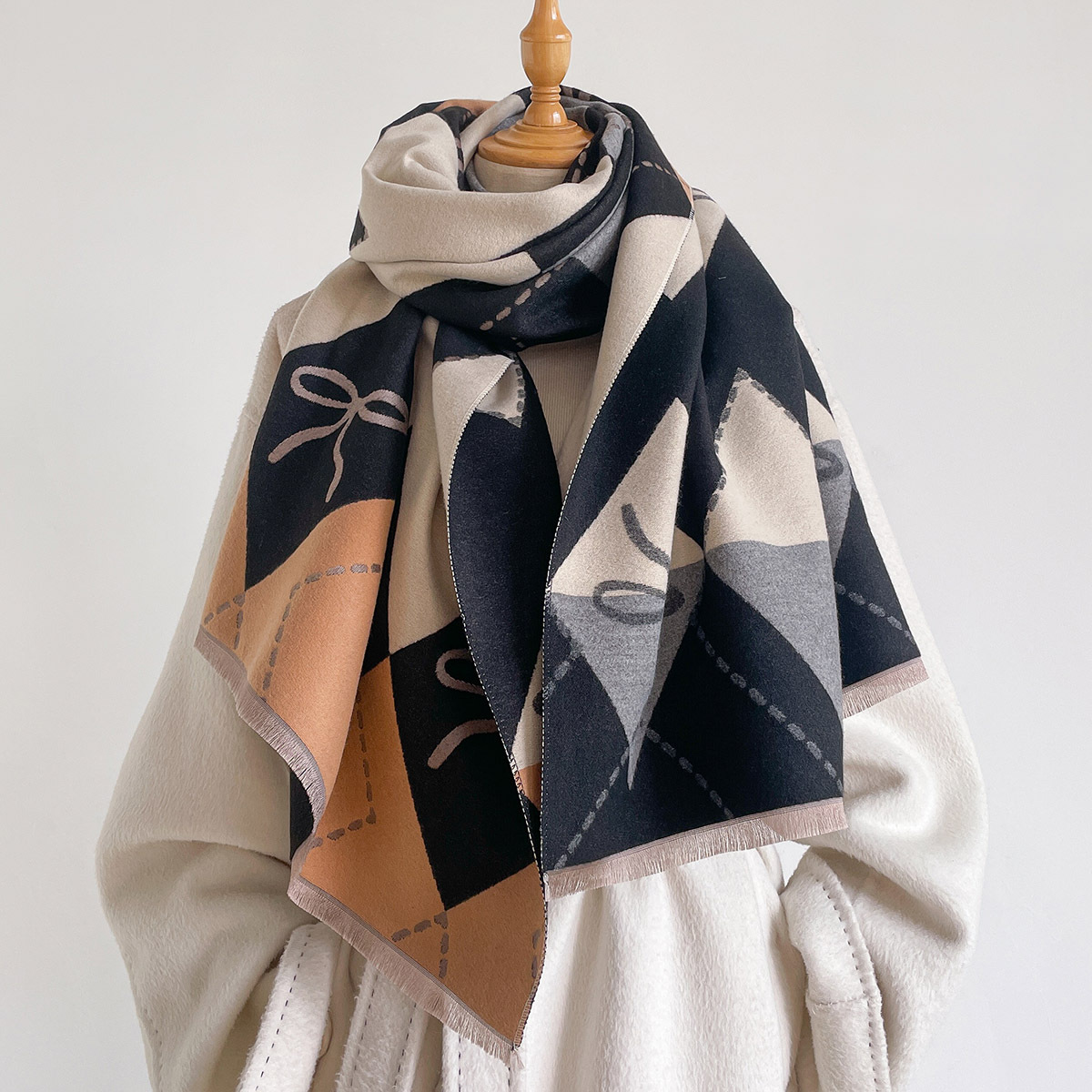 Women Imitation Cashmere Scarf - Pashmina Wrap Large 评论和价格