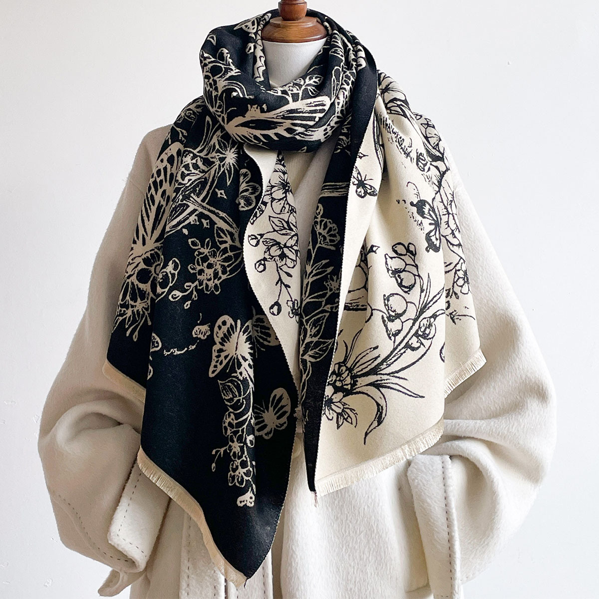 Imitation Cashmere Scarf For W - Pashmina Wrap Large 评论和价格