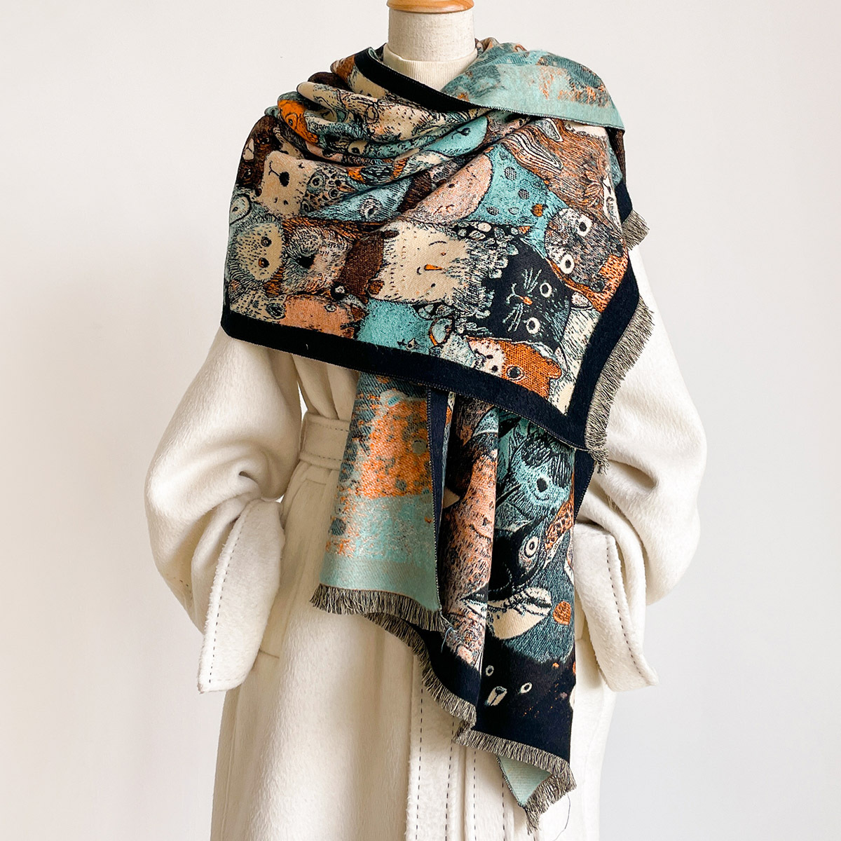 Women Imitation Cashmere Scarf - Pashmina Wrap Large 评论和价格