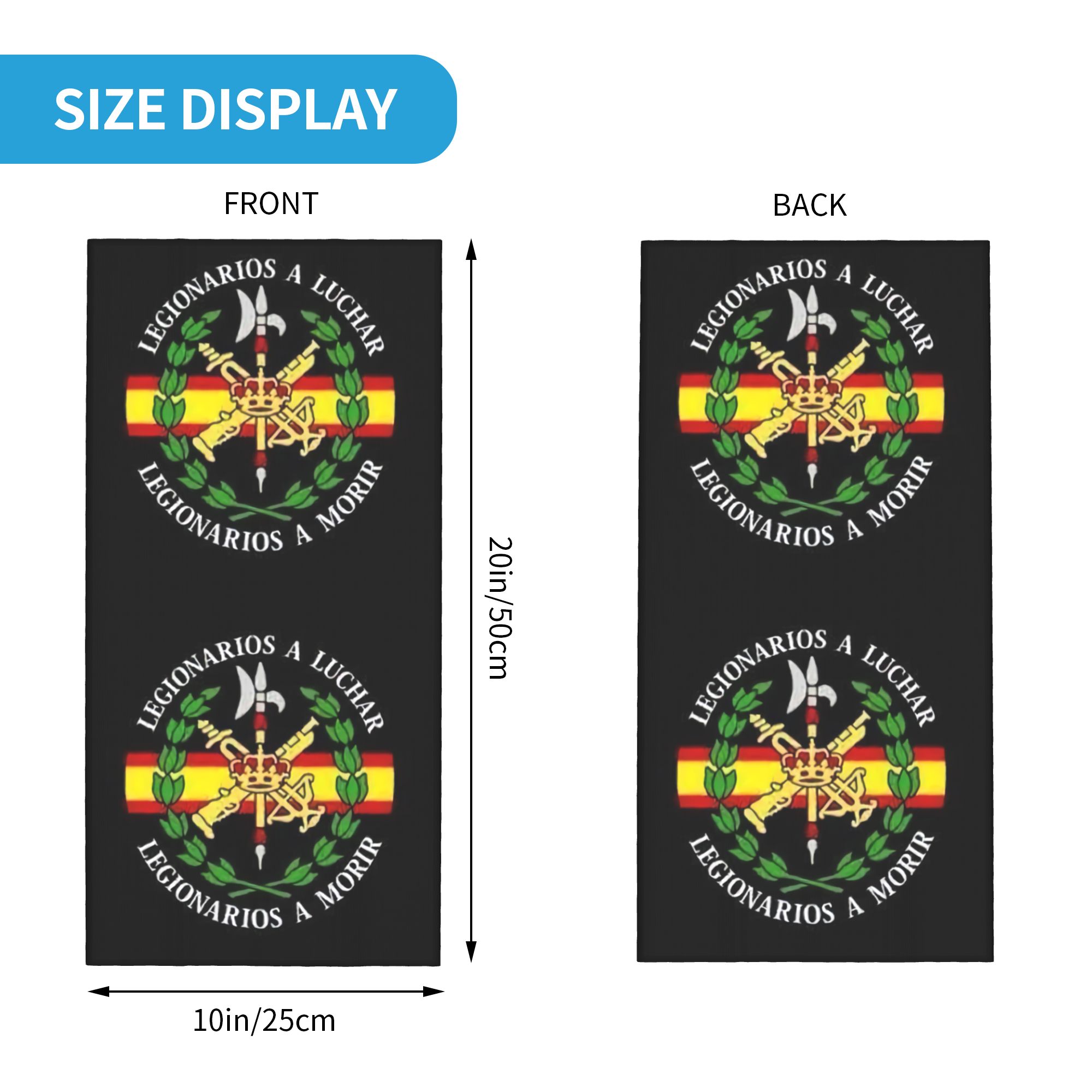 Custom Spanish Legion Bandana  - Neck Warmer Tube 评论和价格