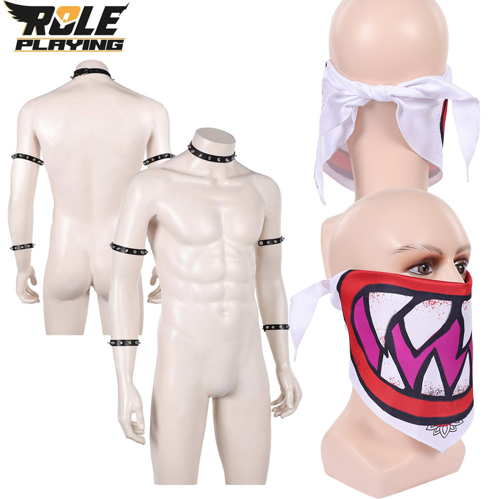 Bowser Cosplay Scarf Mask Brac - Ascot Neck Scarf 评论和价格