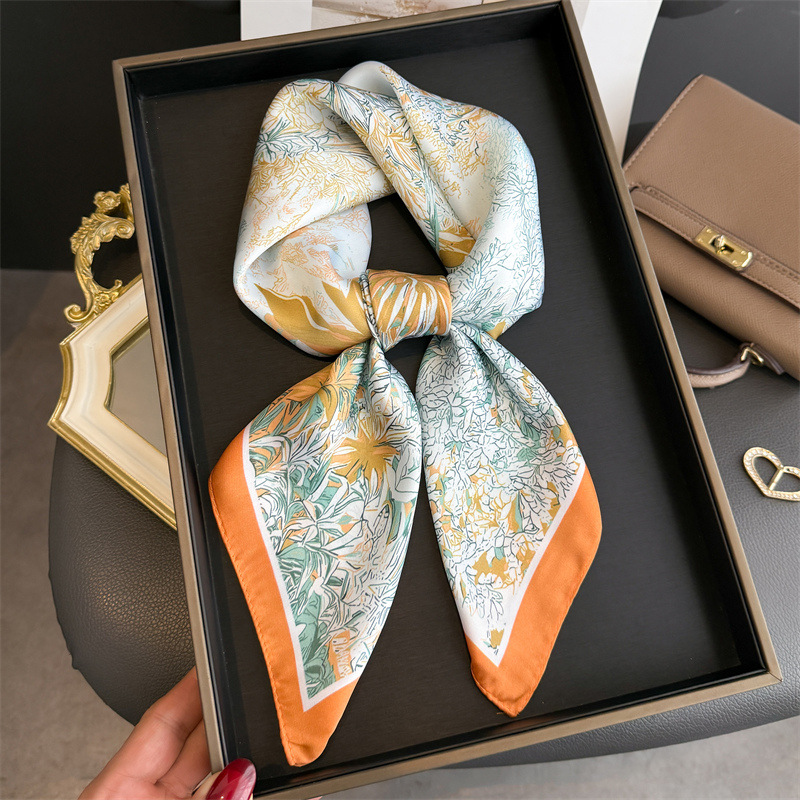 Luxury Design Print Scarf For  - Silk Neck Scarf 评论和价格