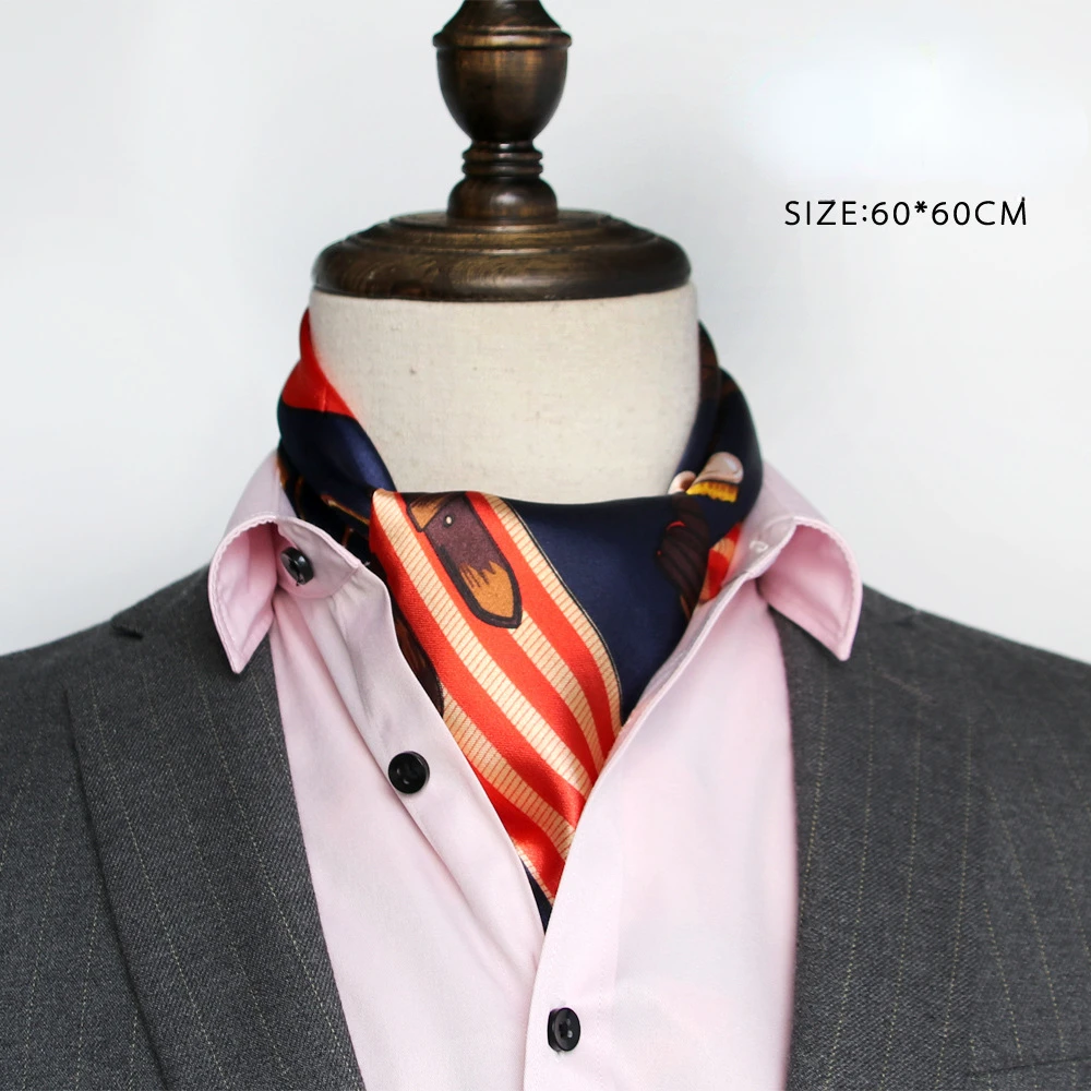 British Men's Silk Scarf Small - Silk Neck Scarf 评论和价格