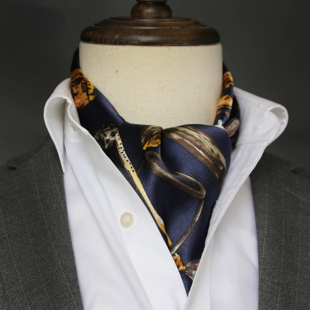 British Men's Silk Scarf Small - Silk Neck Scarf 评论和价格