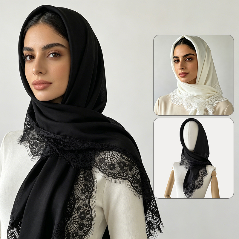 70x70cm Square Scarf Women Lac - Head Wrap Turban 评论和价格