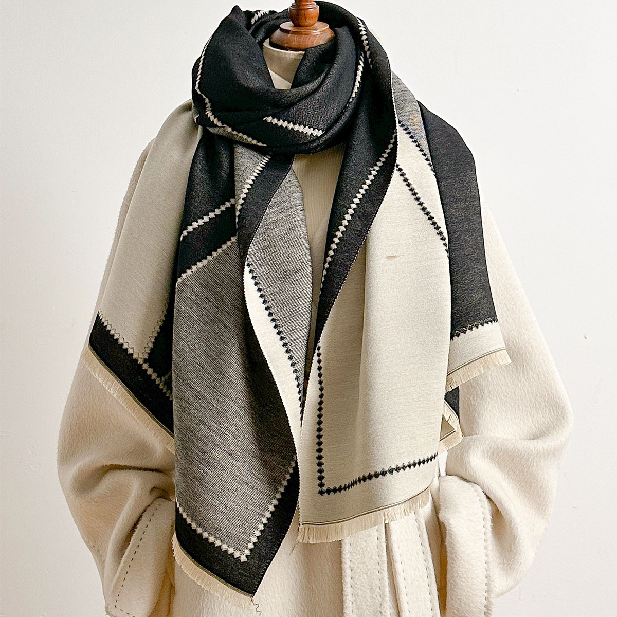 Women Imitation Cashmere Scarf - Pashmina Wrap Large 评论和价格
