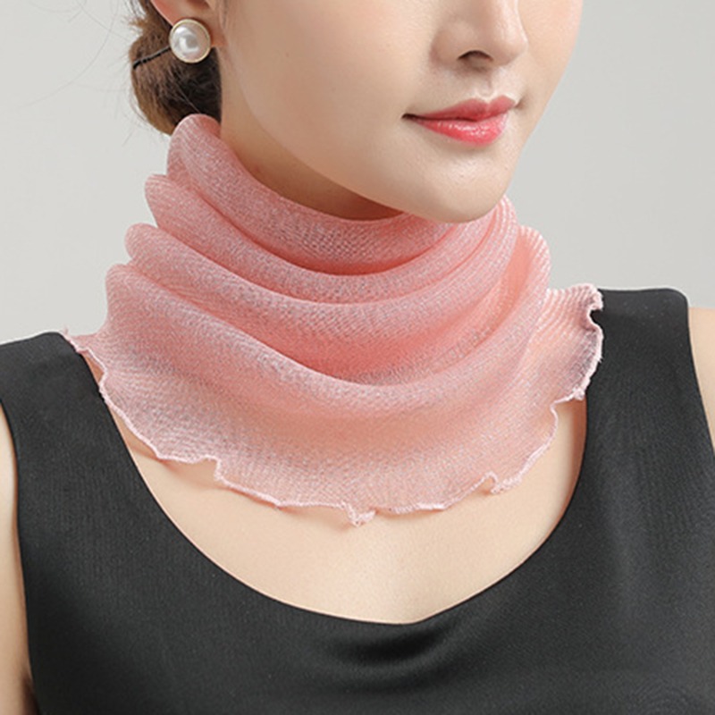 Spring Summer Chiffon Neck Col - Ascot Neck Scarf 评论和价格