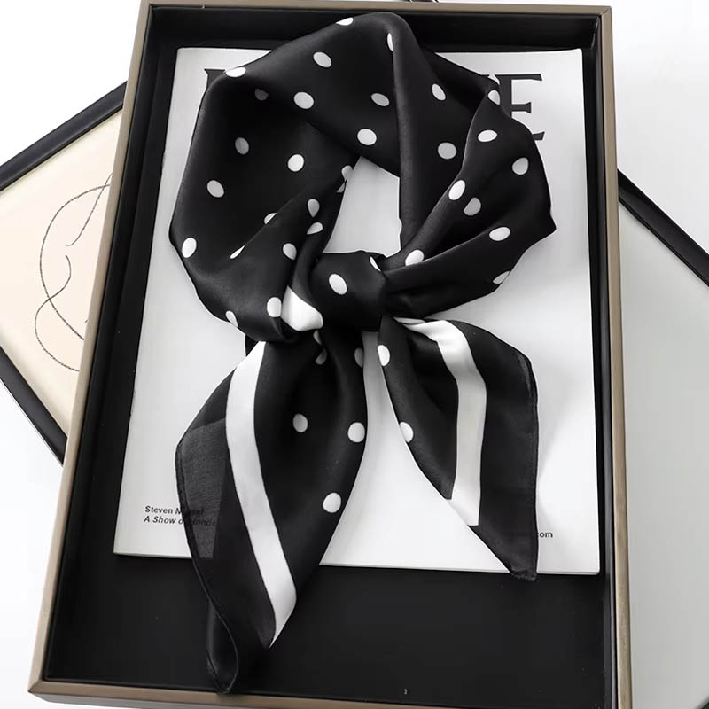 Luxury Lady Hair Dot Scarf Fem - Silk Neck Scarf 评论和价格