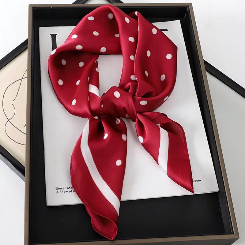 Luxury Lady Hair Dot Scarf Fem - Silk Neck Scarf 评论和价格