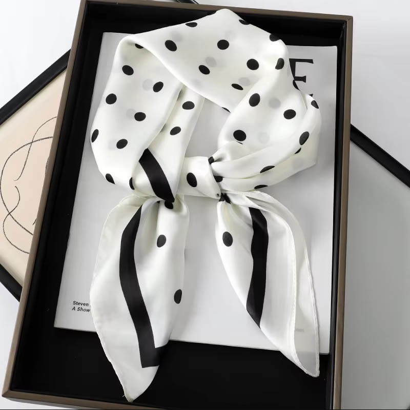 Luxury Lady Hair Dot Scarf Fem - Silk Neck Scarf 评论和价格