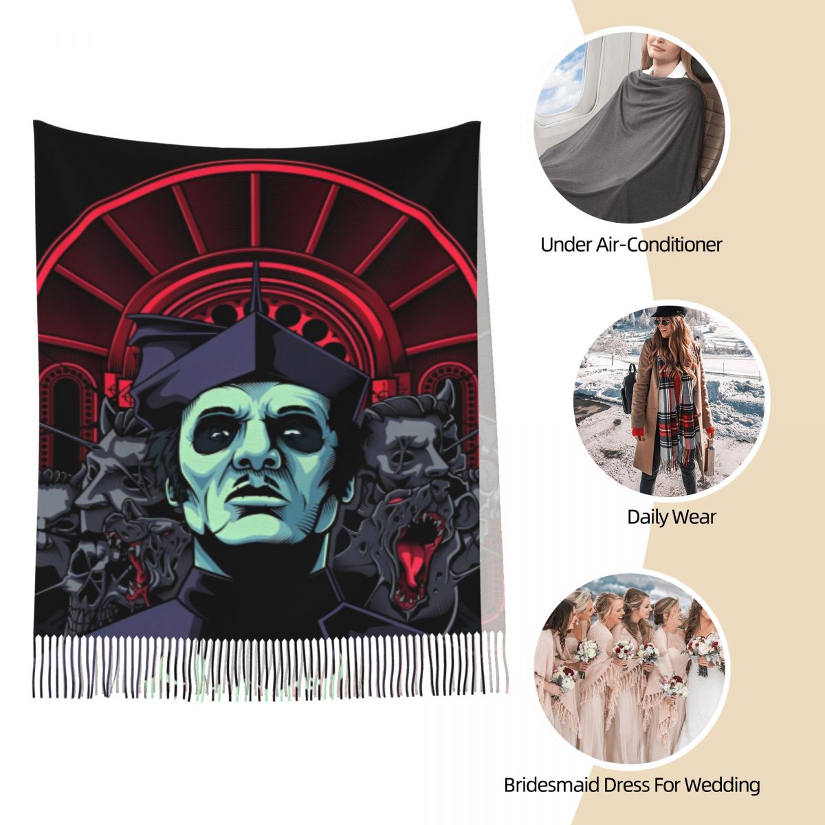 Ghost Band Shawl Wrap for Wome - Pashmina Wrap Large 评论和价格