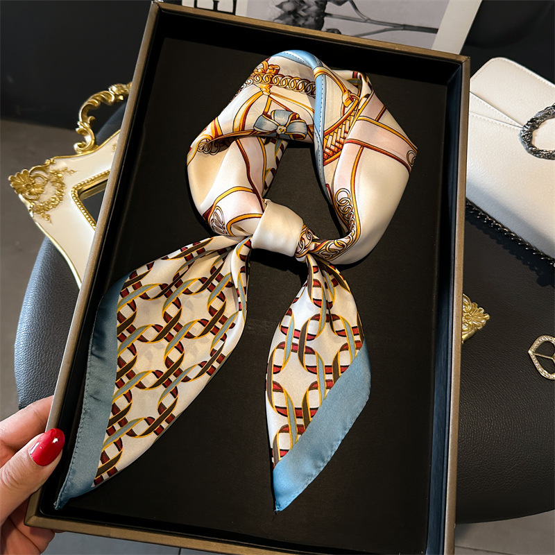 Luxury Female Square Scarf Cha - Silk Neck Scarf 评论和价格