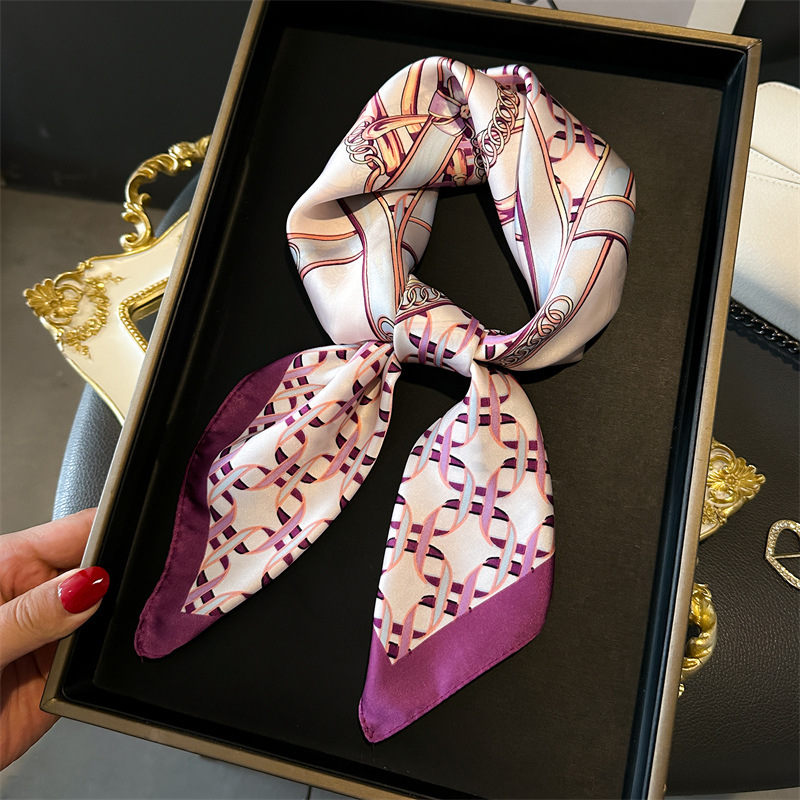 Luxury Female Square Scarf Cha - Silk Neck Scarf 评论和价格