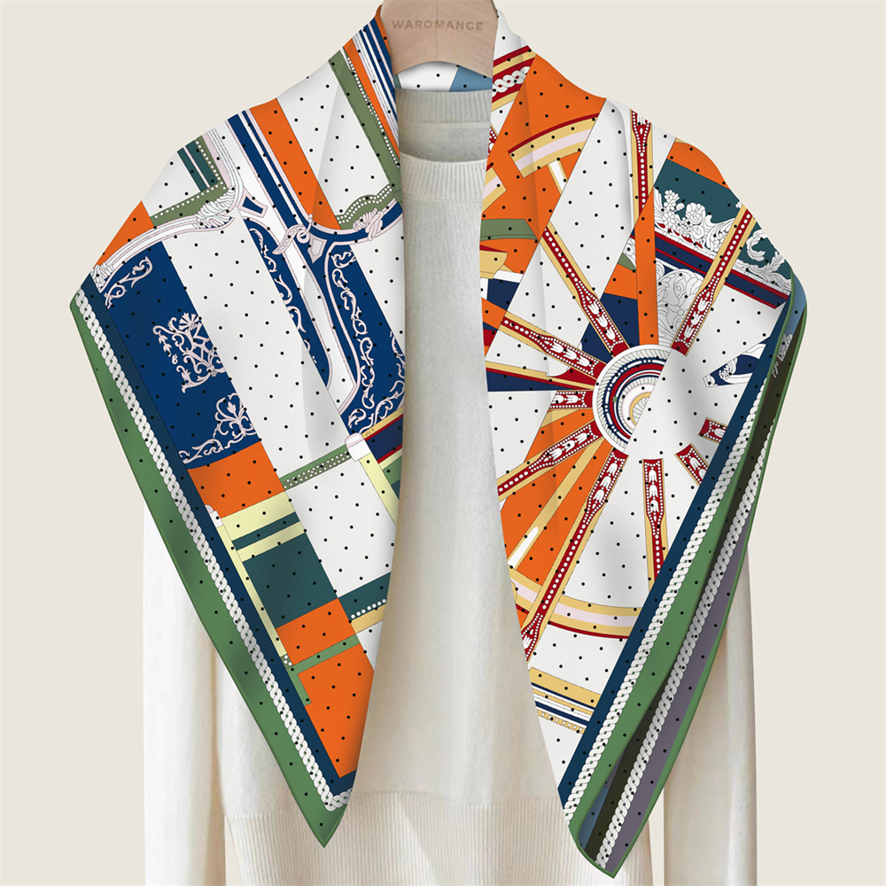 POBING Hand Rolled Twill Silk  - Scarf Silk Square 评论和价格